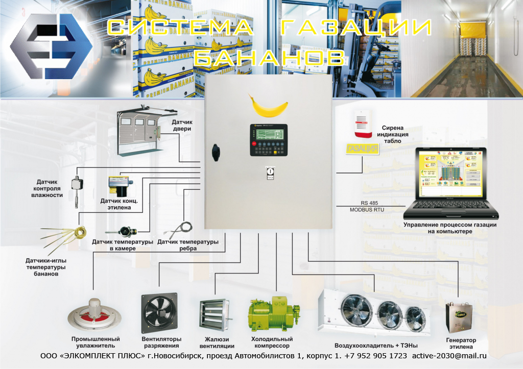 Система газации бананов